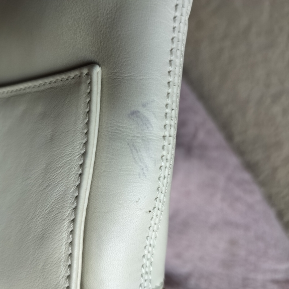 Vintage Paloma Picasso Cream Leather Shoulder Bag - Picture 9 of 9